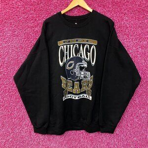 Junk Food Clothing NFL Chicago Bears Helmet Flea Market Crew sweatshirt XXL